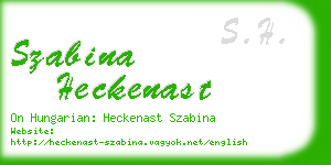 szabina heckenast business card